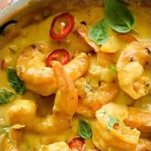 Crevettes au lait de coco - Côte Caraïbe