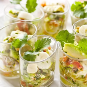 Verrines salées pour cocktail - Côte Caraïbe