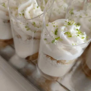 Verrines sucrées coco citron vert - Côte Caraïbe